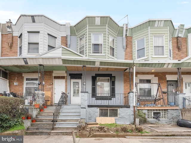 multi unit property with covered porch