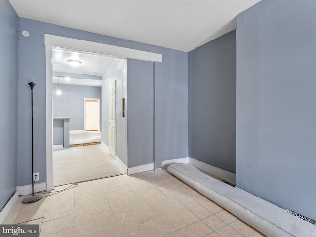 interior space featuring light tile flooring