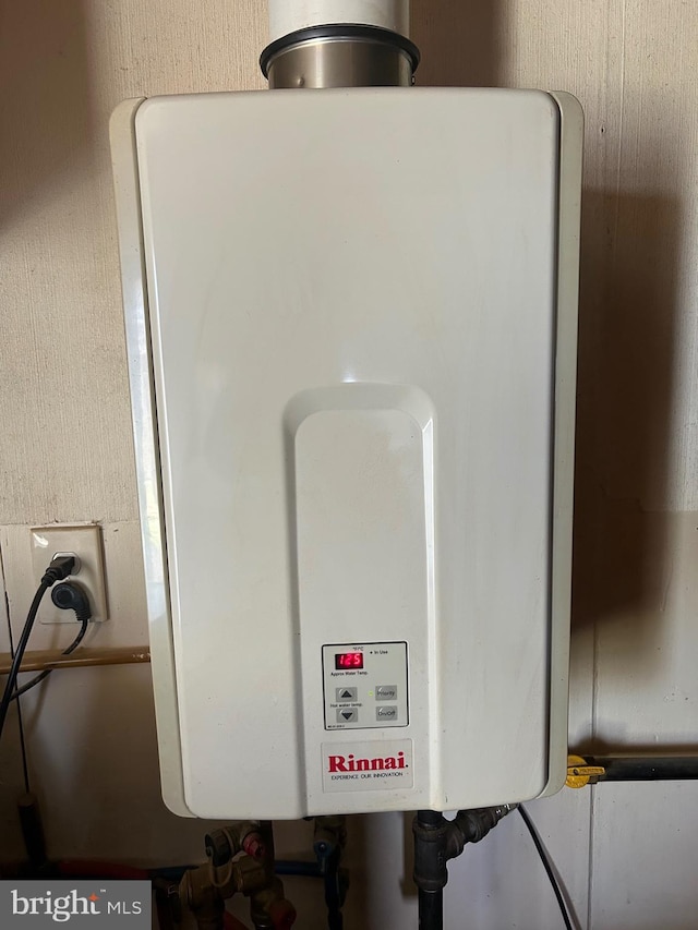 room details with tankless water heater