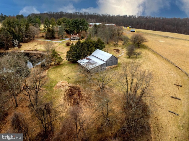 view of aerial view