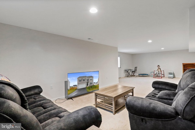 view of carpeted living room