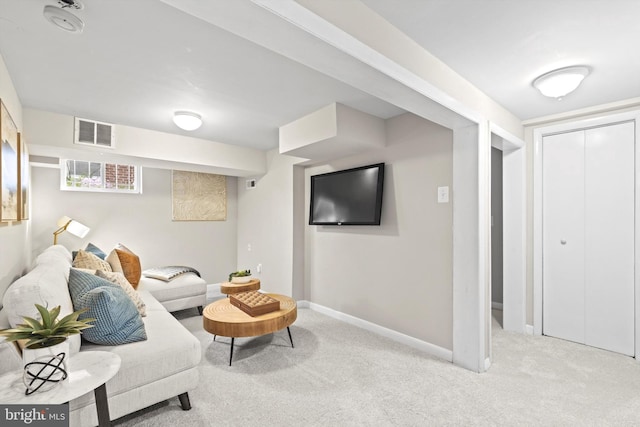 view of carpeted living room