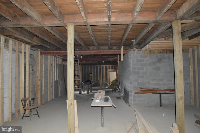 view of basement