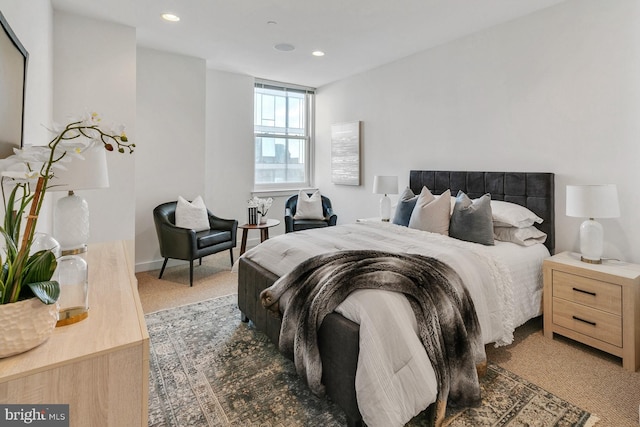 view of carpeted bedroom