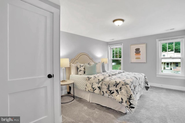 view of carpeted bedroom