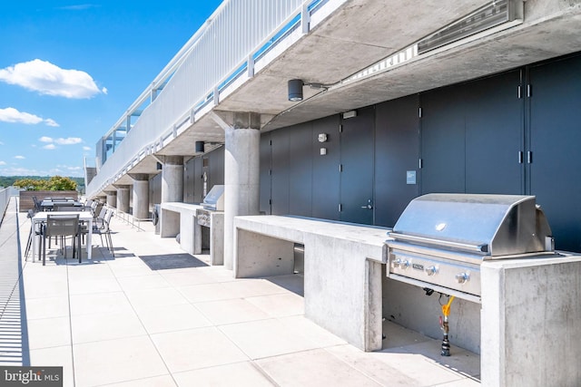 view of patio / terrace with area for grilling and grilling area