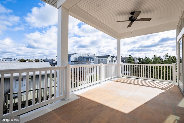 view of patio / terrace with ceiling fan