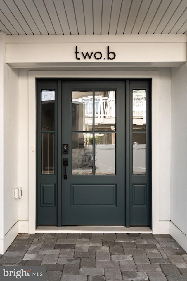 view of doorway to property