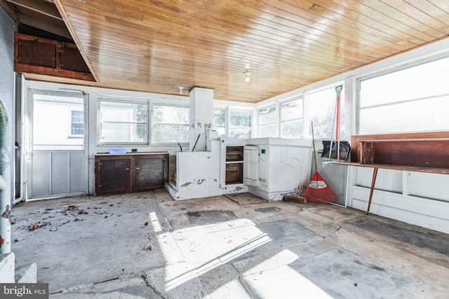 misc room featuring wood ceiling