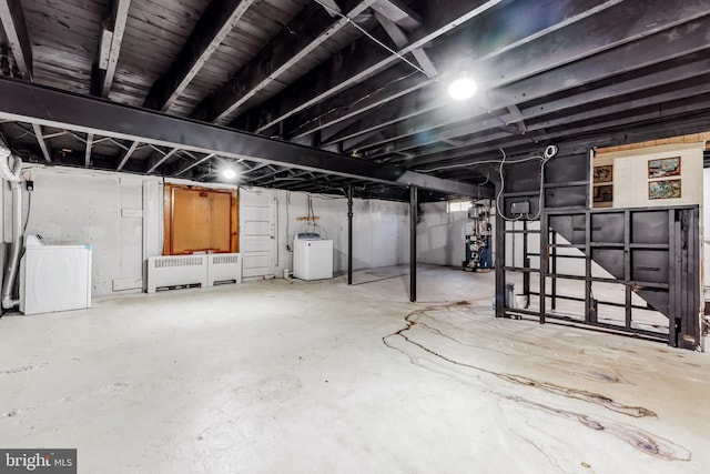 basement featuring washer / clothes dryer