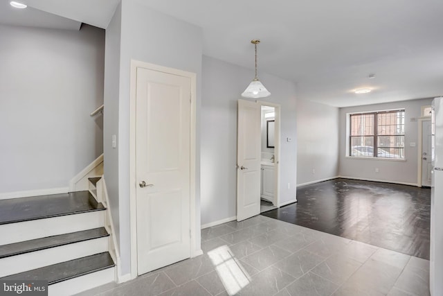 entrance foyer with light wood-type flooring