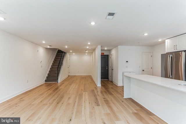 interior space featuring light hardwood / wood-style flooring