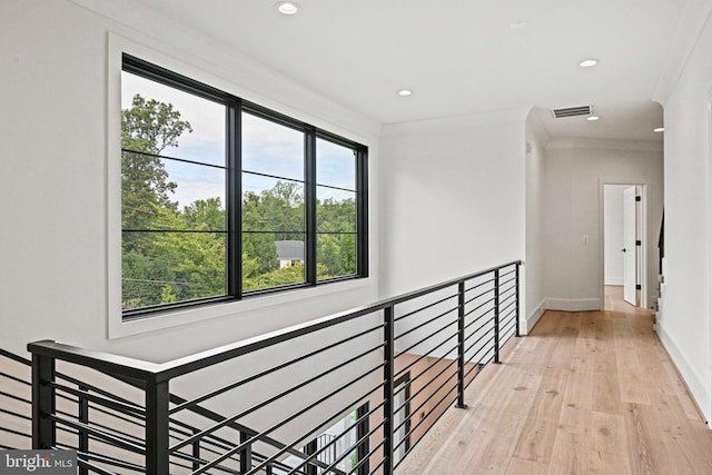 hallway featuring light hardwood / wood-style floors