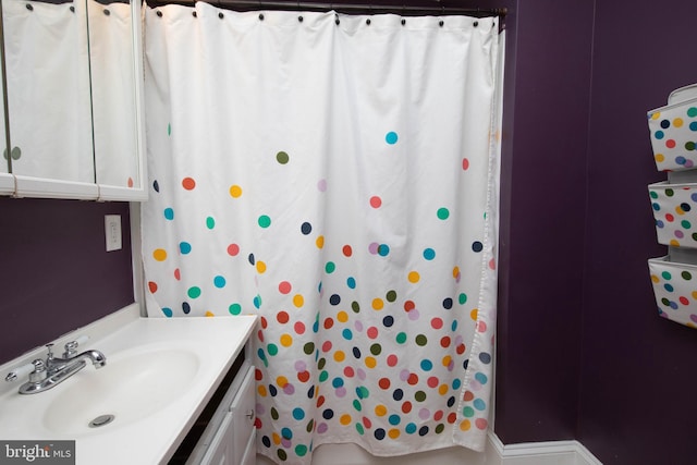 bathroom with large vanity