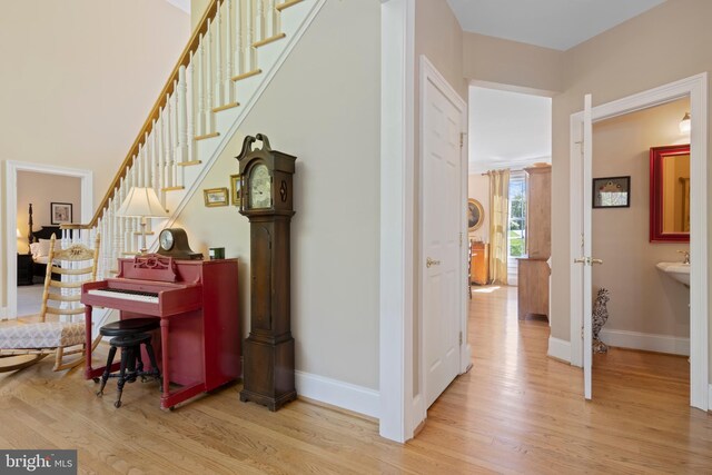 interior space with light wood-type flooring