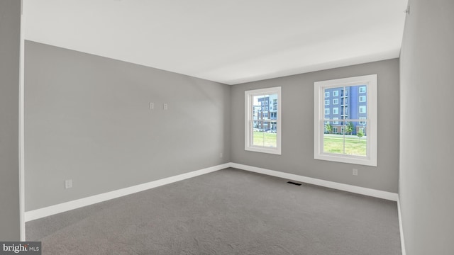 view of carpeted spare room