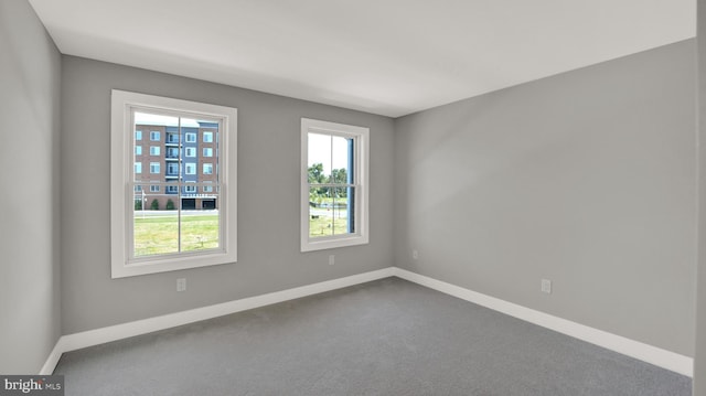 view of carpeted spare room