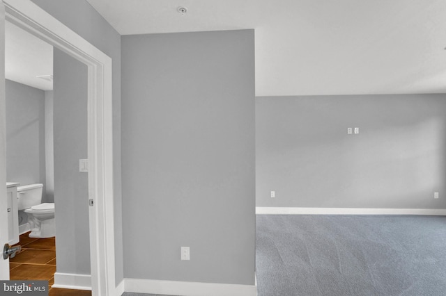 interior space with carpet flooring