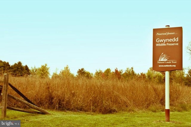 view of community sign