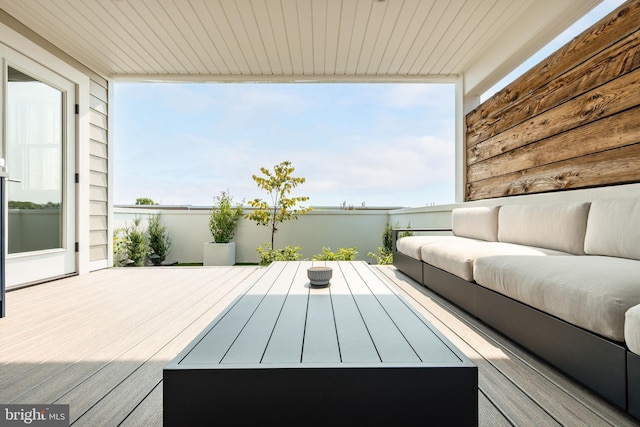 deck featuring an outdoor hangout area