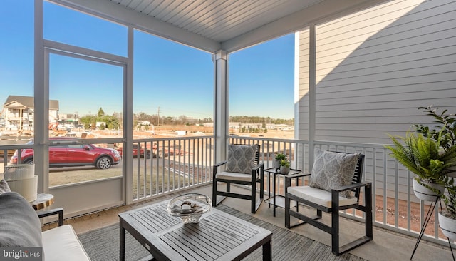 view of sunroom