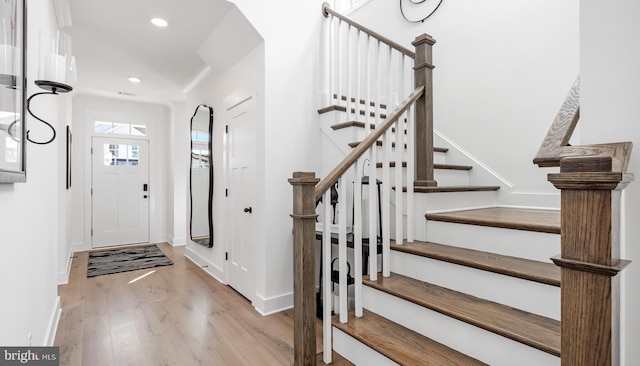 entryway featuring light hardwood / wood-style floors