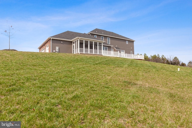 exterior space with a front yard