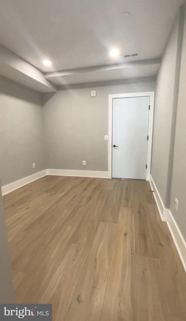 interior space featuring wood-type flooring