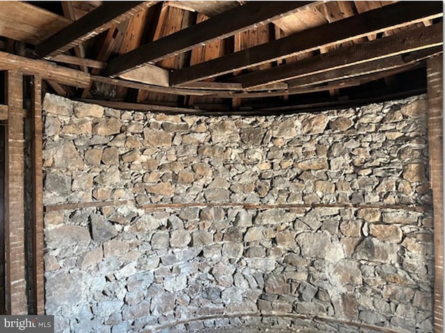 interior details with wooden ceiling