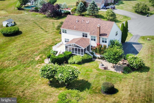 birds eye view of property