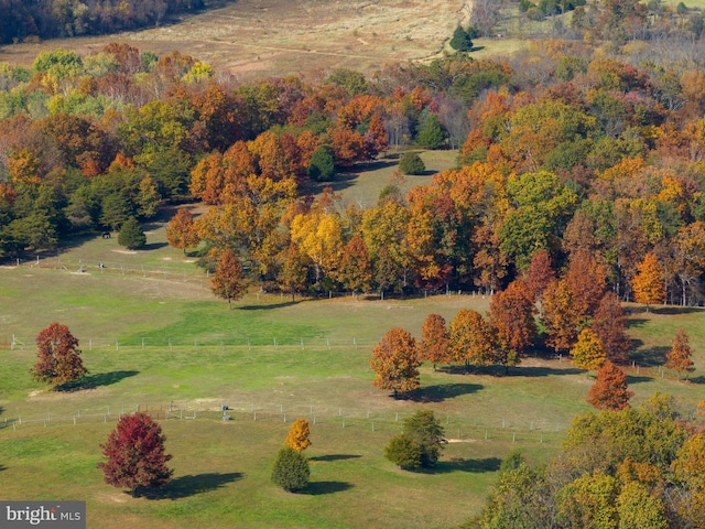 drone / aerial view featuring a rural view