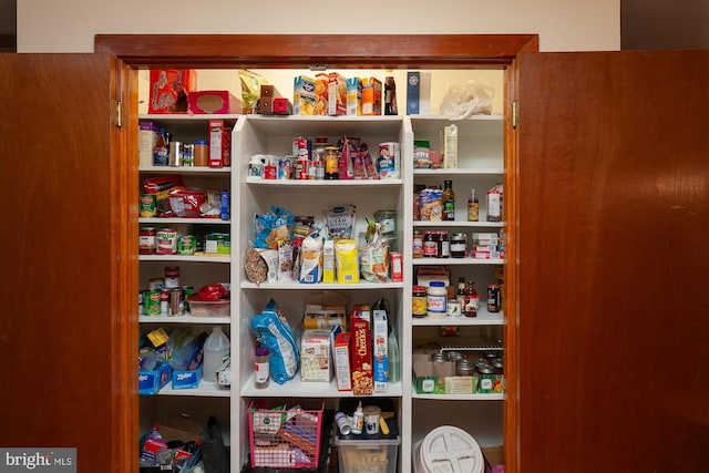 view of pantry