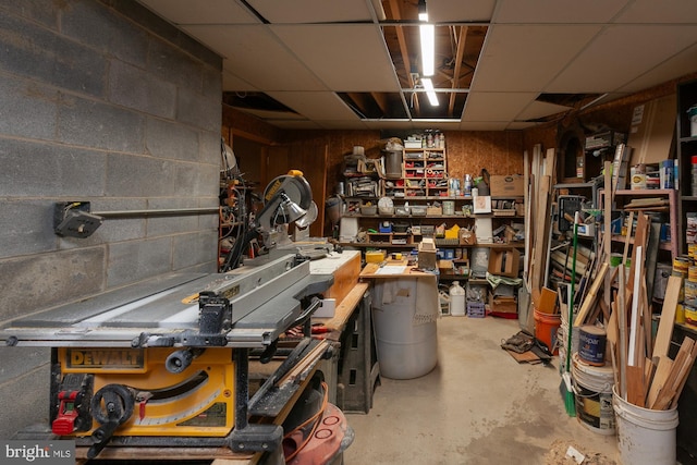 view of storage room