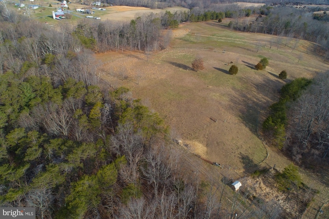 aerial view with a rural view