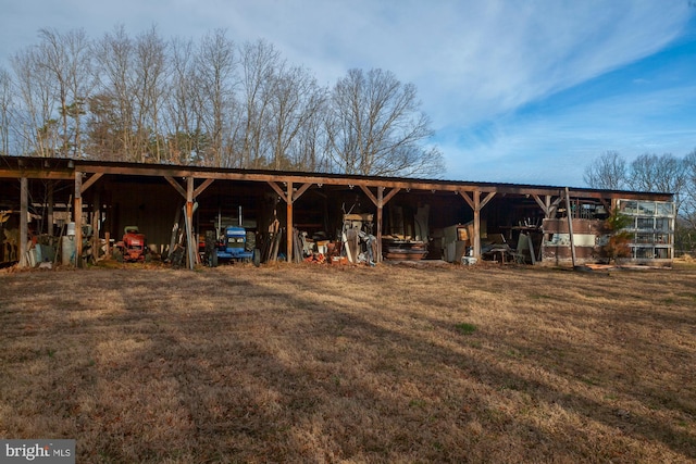 view of horse barn