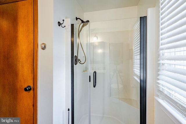 bathroom with walk in shower