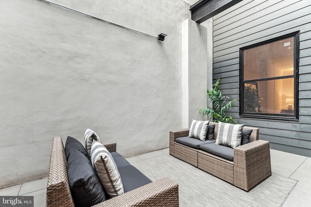 view of patio featuring a wooden deck