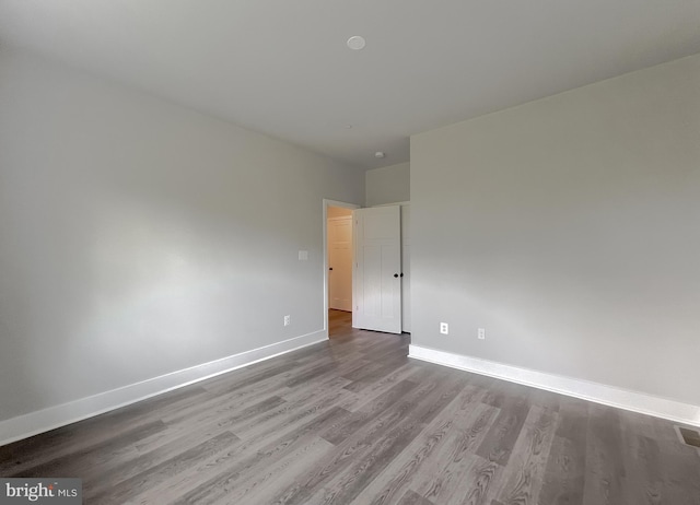 empty room featuring light hardwood / wood-style flooring