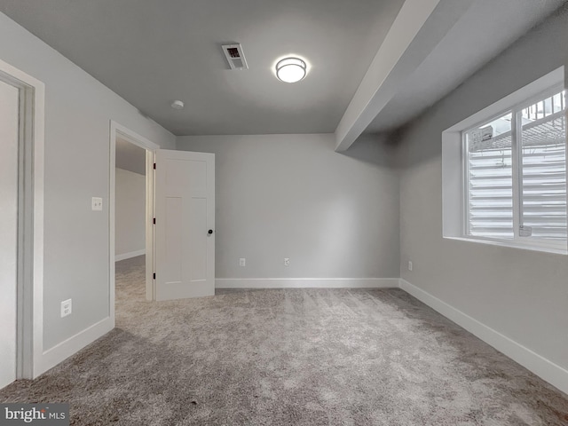 view of carpeted empty room