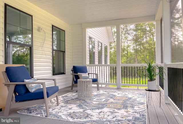 view of sunroom