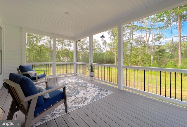 view of sunroom