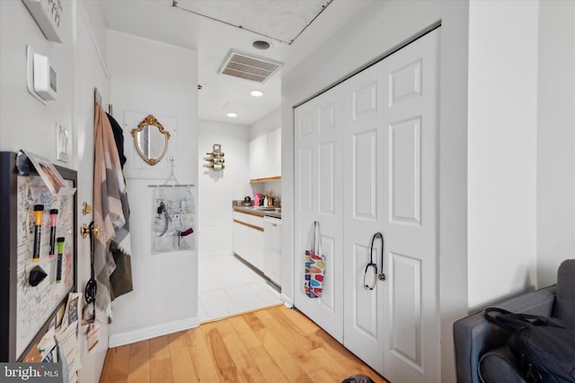 interior space featuring light hardwood / wood-style flooring