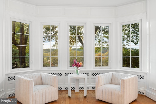 sunroom featuring a wealth of natural light