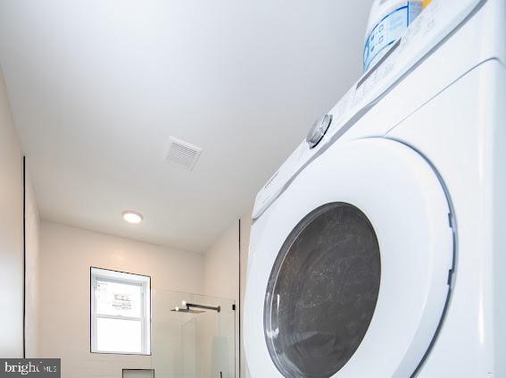 view of clothes washing area