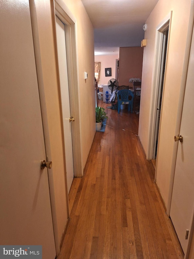 hallway featuring light hardwood / wood-style floors