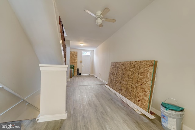 hallway featuring light hardwood / wood-style floors