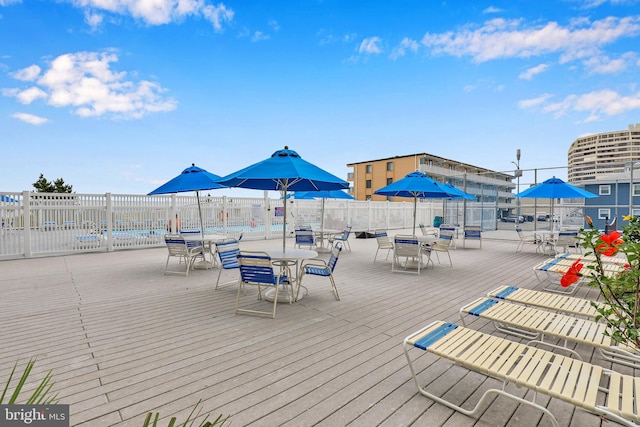 view of wooden deck