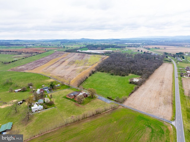 drone / aerial view featuring a rural view