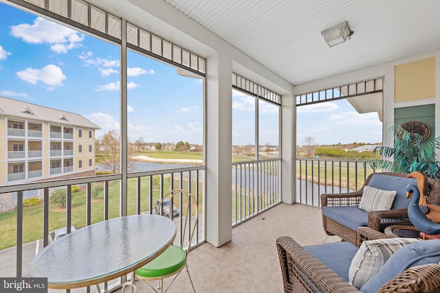 view of sunroom