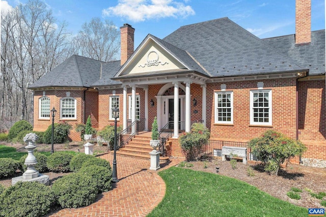 view of front of home featuring covered porch